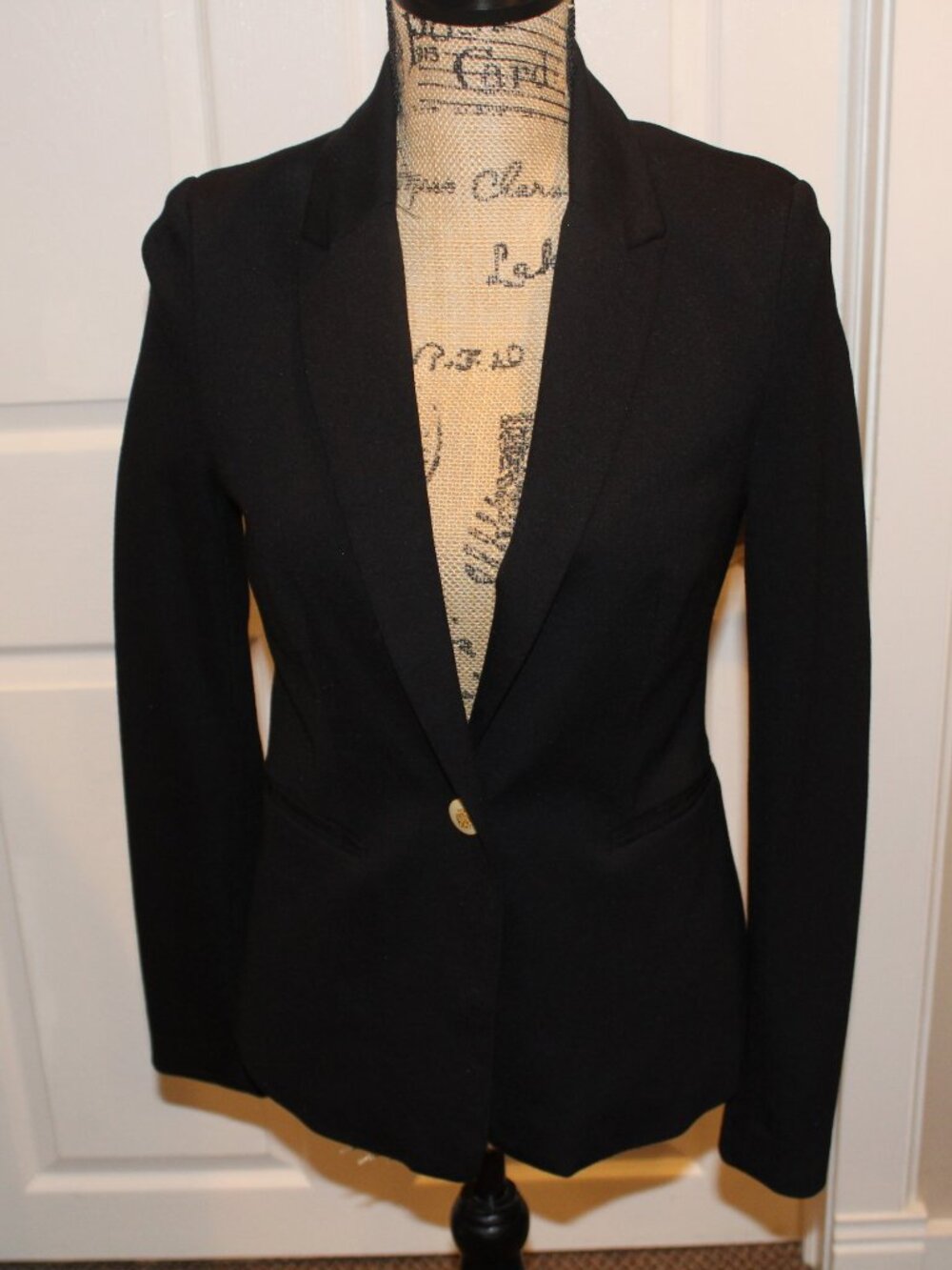 Philosophy Black Single-Button Blazer Size Small $18